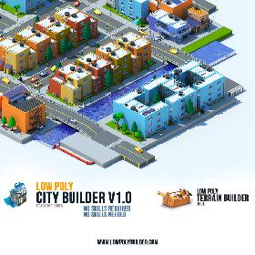 low poly city builder standar edition